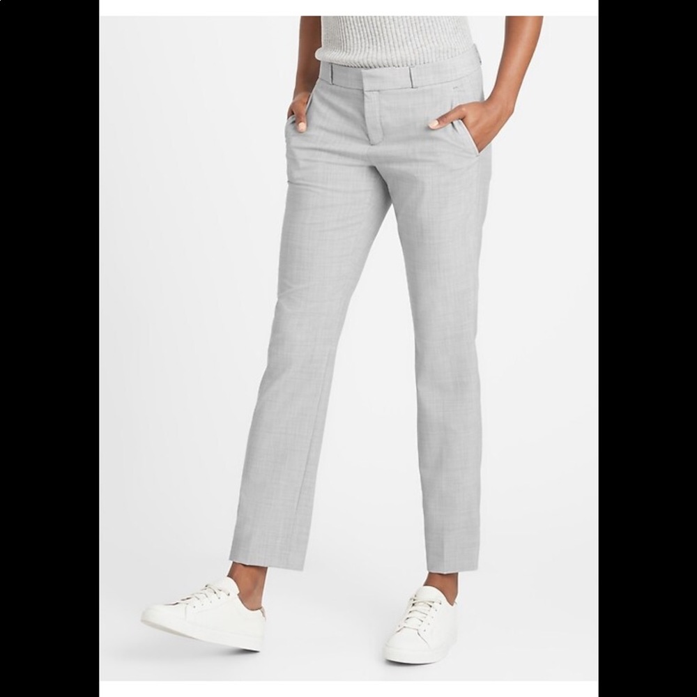 Banana Republic Ryan Light Grey Lined Trouser